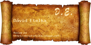 Dávid Etelka névjegykártya
