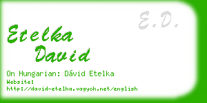 etelka david business card